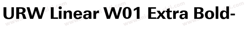 URW Linear W01 Extra Bold字体转换